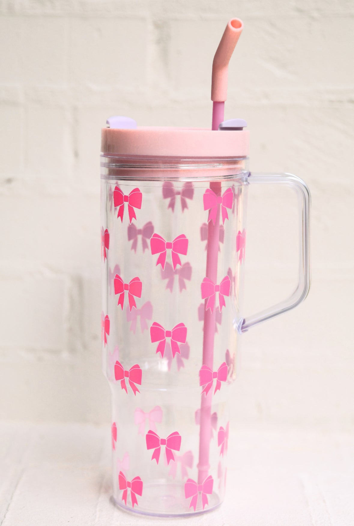 All tied up pink bow tumbler