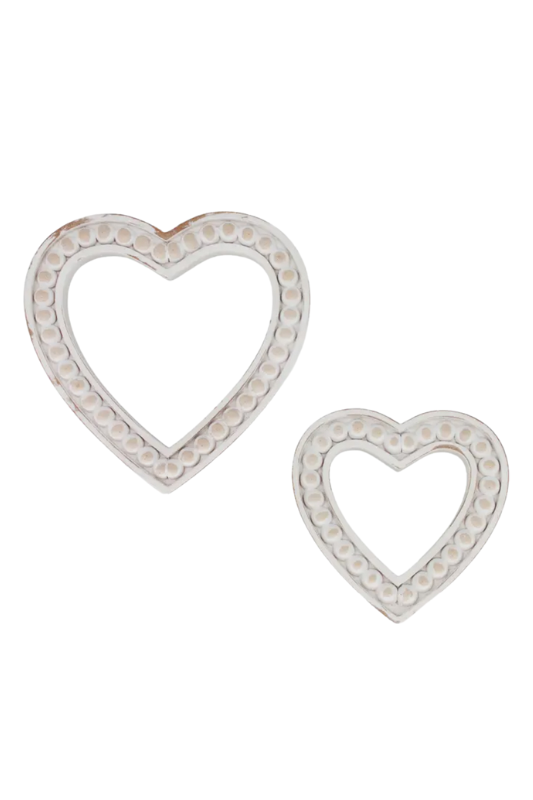 Beaded Heart Cutouts -Set of 2