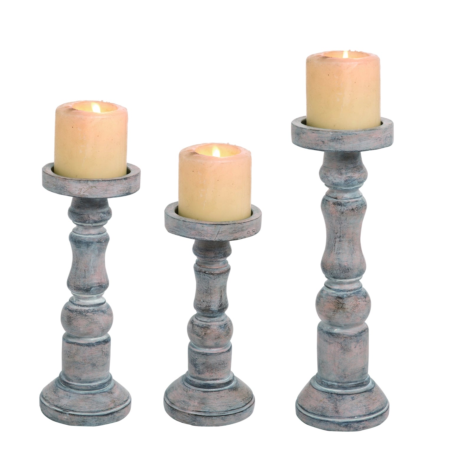 Cottage Lane Resin Candle Holder -large